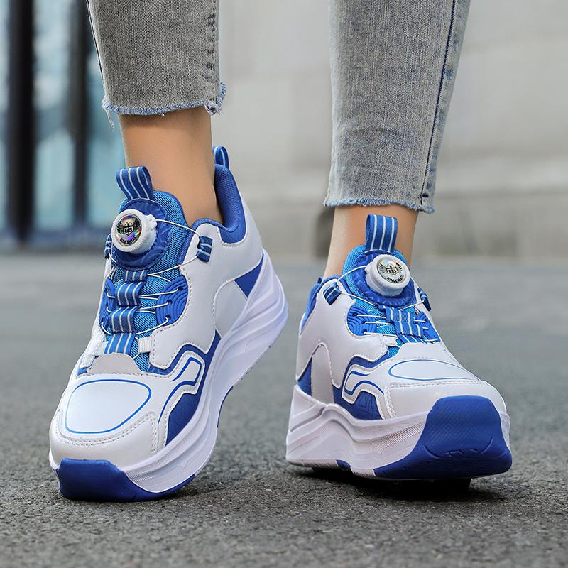 29-40 Children's Four-wheel Sports Shoes Detachable Flat Shoes Children's Skating Roller Skates Shoes for Kids