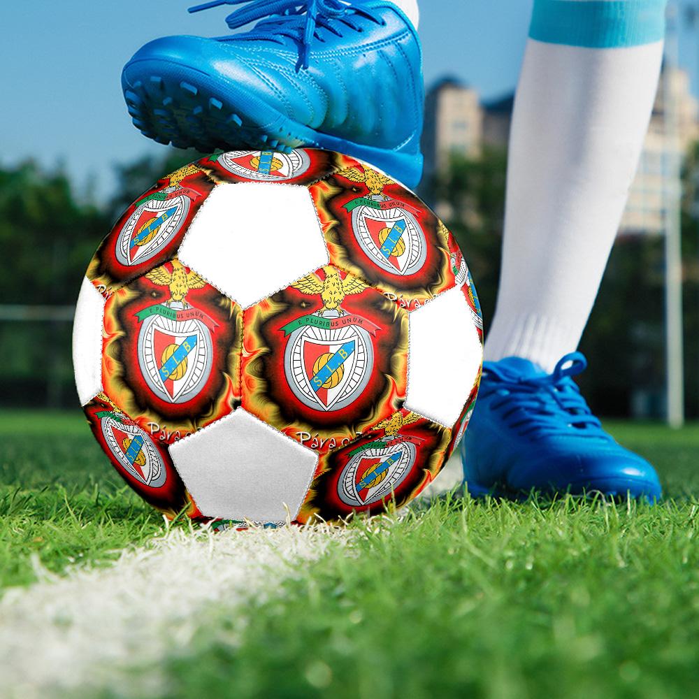 1PC As Águias Logo Size 5 Soccer Ball PrahaIndoor Soccer Ball Colorful All Ages Machine Stitched PVC Competition Ready Durable High-Bounce