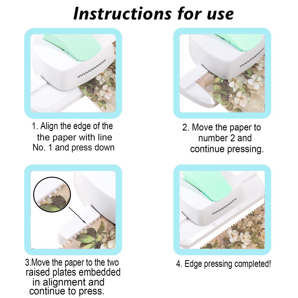 Stamp-shaped Perforated Creative Embossing Tool, DIY Notebook Edge Punch, Photo Album and Greeting Card Decoration, Fashion Gift