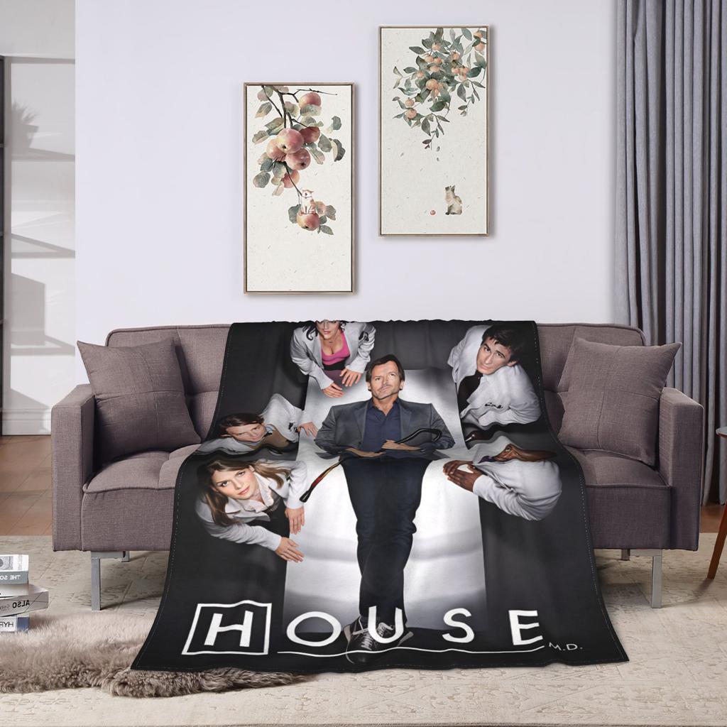 Dr House MD Warm Blanket Picnic Plush Bedding Throws Street Trend Home Decor Flannel Bedspread Sofa Bed Cover