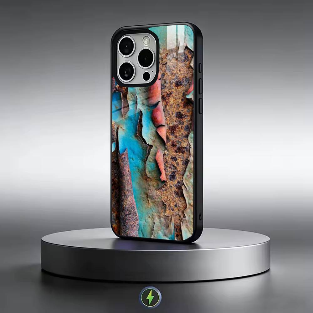 Retro Rust Design-n Phone Case For iPhone17,16,15,14,13,12,11 Plus,Pro Magnetic For Magsafe Wireless Charging