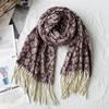 Winter Scarf for Women High End Fashion Houndstooth Shawl  Long Tassel Imitation Cashmere Men's Warm Scarf