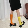 Colorful Calf Socks Velvets Knee High Stockings Lightweight Breathable Knee High Socks Student Girls Middle Tube Socks