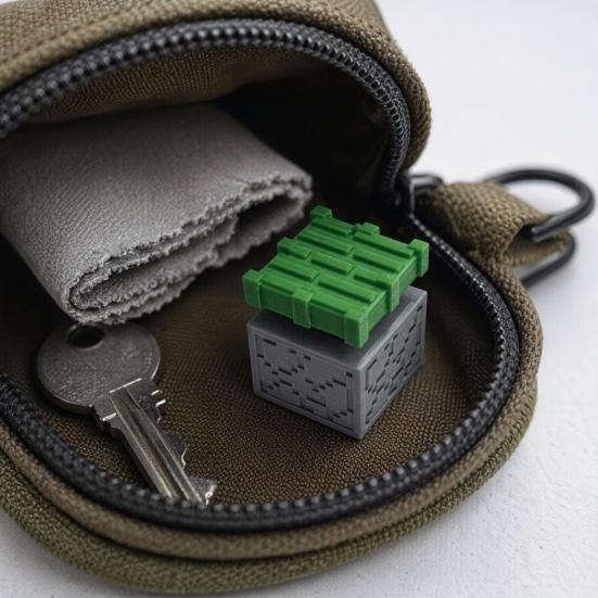 Baizihuahu Pixel Block Model, 3D Printed One-Piece Decompression Toy, Mechanical Pressing Structure Crisp Rebound Stress Relief