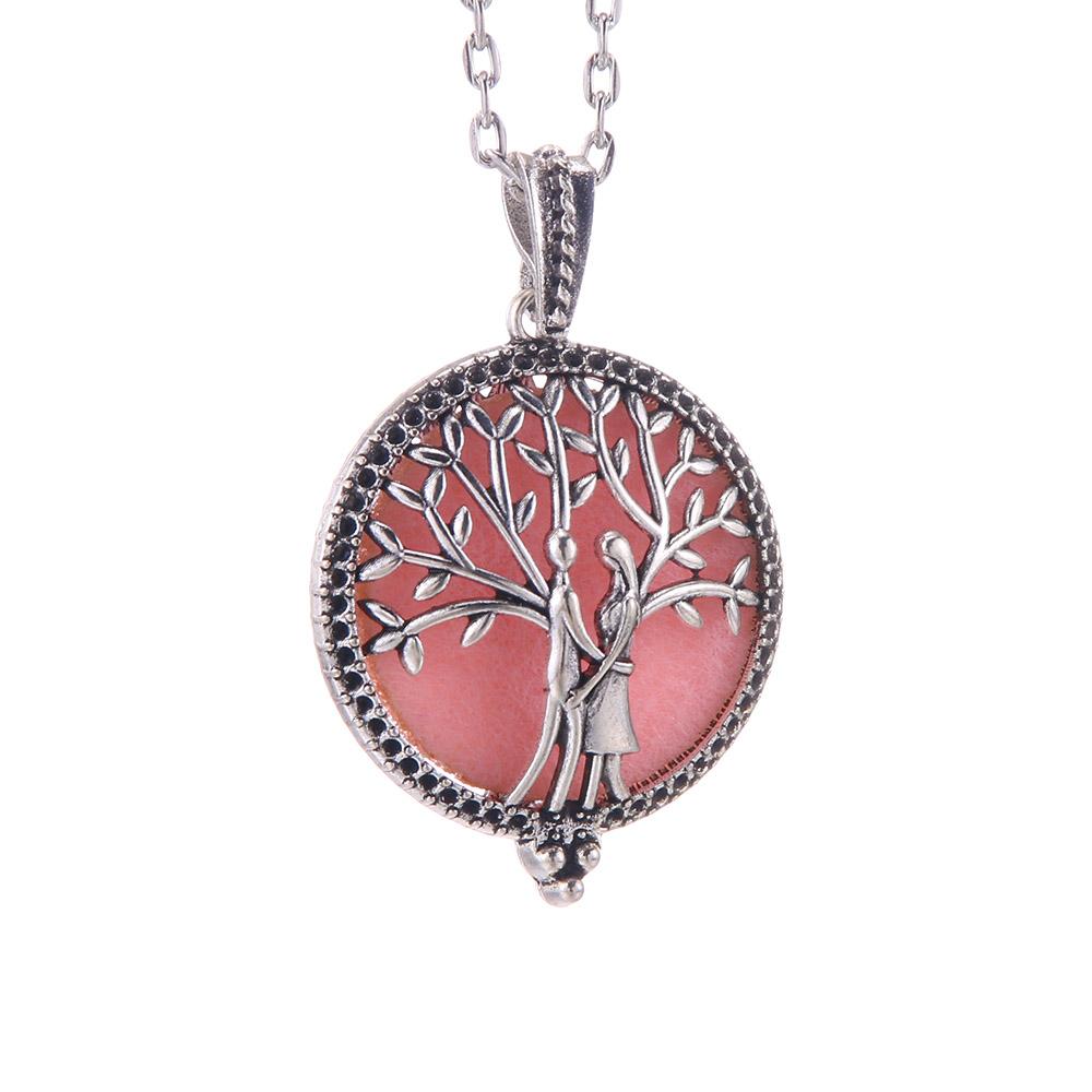 Aromatherapy Necklace Tree of Life Diffuser Jewelry Vintage Open Locket Pendant Essential Oil Perfume Aroma Diffuser Necklace