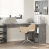 Concrete Grey Desk 142 x 102 x 73 cm Particleboard