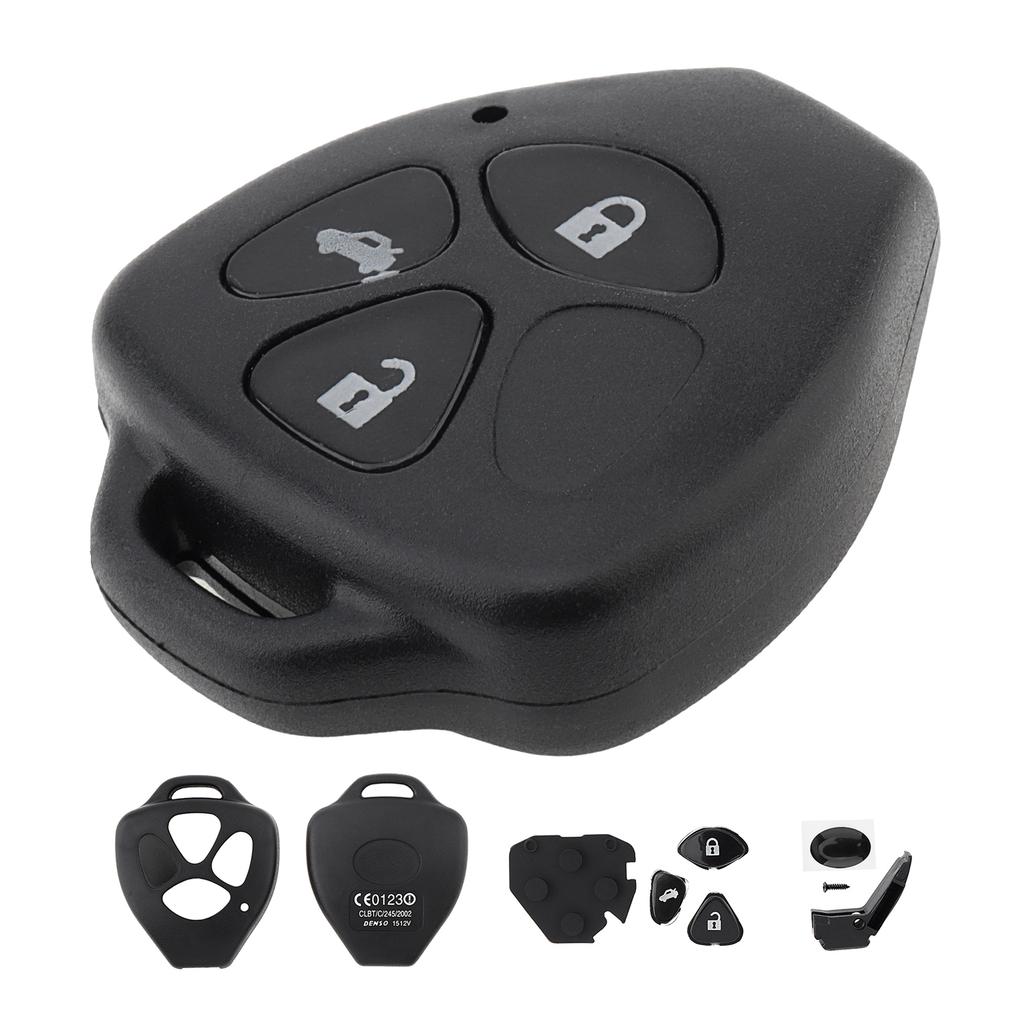 4 Buttons Key Fob Shell Replacement Wear-resistant Universal Fit for Corolla RAV4 Yaris Venza Models