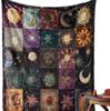 Cross Retro Sun and Moon Flannel Blanket - Soft All-Season Comfort