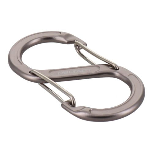 Sankyo Corporation DBLTACT Aluminum S-Type Carabiner, 80mm, Gunmetal, DT-AKS-80G