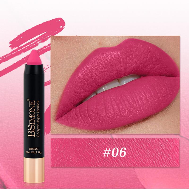 Bsimone Matte Lipstick Multicolor Non Fading Long-Lasting Velvet Lipstick Waterproof Non Stick Cup Lip Gloss Makeup