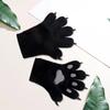 Stylish Plush Animal Paws Gloves Soft Faux Fursuit Cosplay Accessory Unisex Multi Color