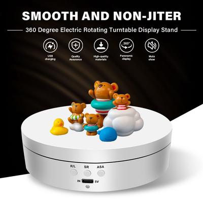 Jewelry Stand, USB Power Supply, Rotating Shooting Device. 360-degree Electric Rotating Turntable, Three-speed Display Stand