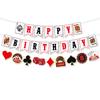 Party Decoration Banner Birthday Party Background Decoration Poker Flag Setting Props