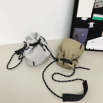 Neue Sport Wind Mini Bucket Bag Coole Hals Kordelzug Bündel Mund Tasche Herren und Damen Outdoor Umhängetasche Handytasche