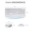 Keyboard and Mouse Subblim SUBKBC-DCOPW1 White Spanish Spanish Qwerty QWERTY