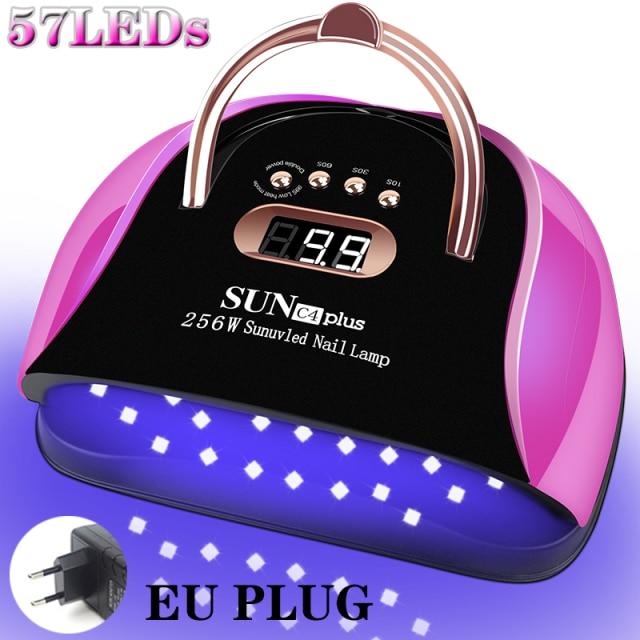 

57 светодиодов УФ-светодиодная лампа для ногтей, акриловая гель-сушилка, лампа с умным датчиком, режим низкой температуры, фиолетовая машина для маникюра и салона дизайна ногтей