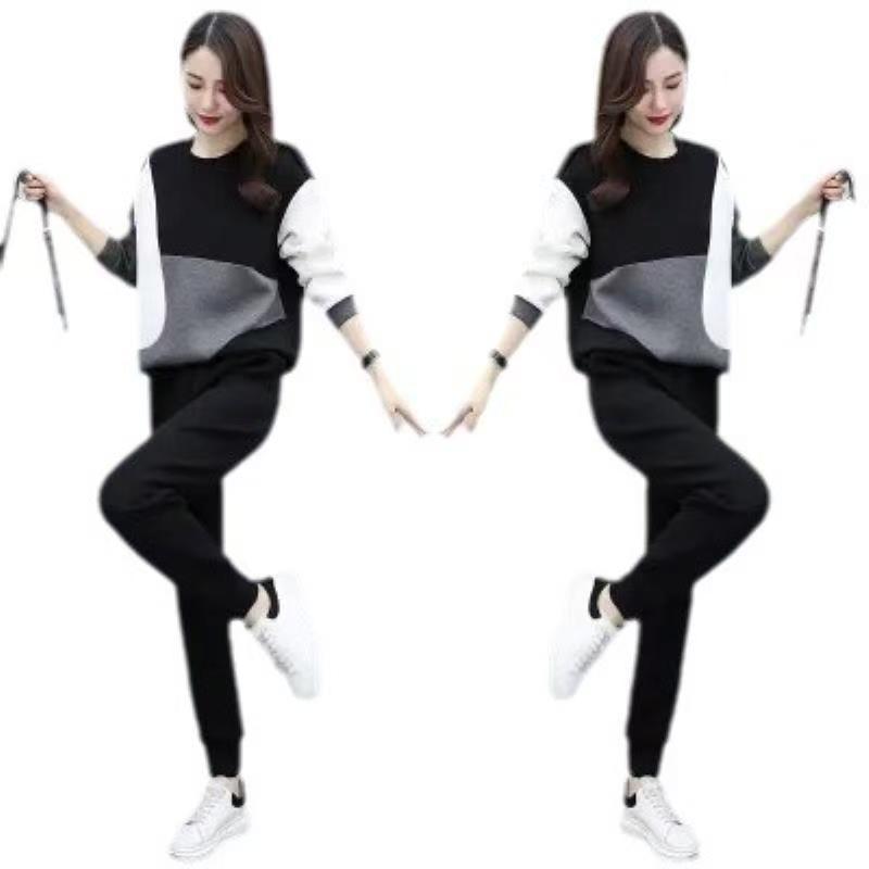 2026 Early Autumn Slimming Plus Size Women's Two-Piece Sporty Fashion Set
