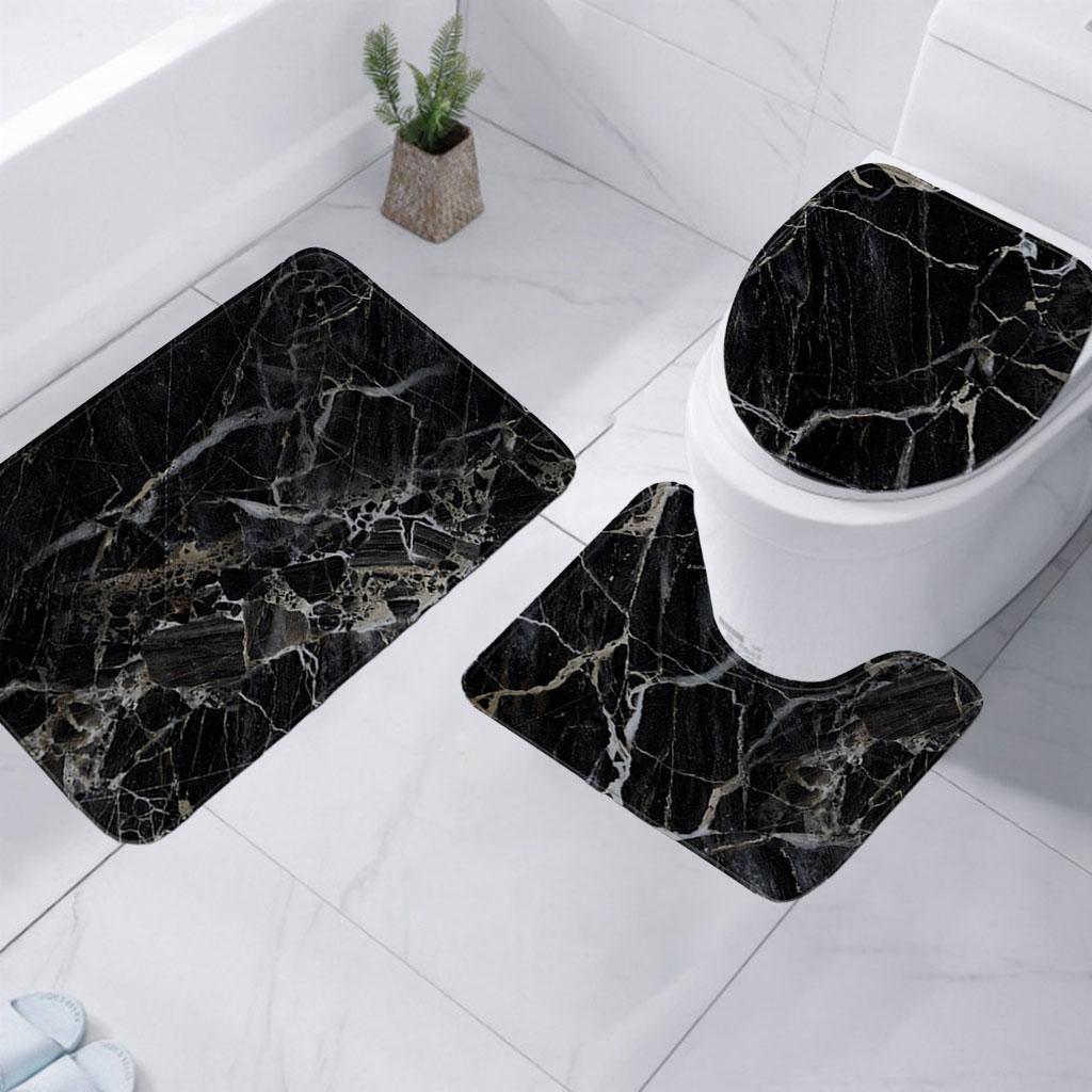 Mat Set Water Absorbent Rug Non Decorations Breathable Bath Washable Soft Pedestal for