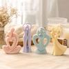 Flexible Figure Casting Forms, 4 Piece Couple Theme Set for Candle Projects with Gypsum Epoxy and Paraffin Pouring Use for Display Work