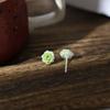 Bioceramic Needle Resin Flower Mini Stud Earrings For Women Allergy Prevention Piercing Ear Hole Jewelry