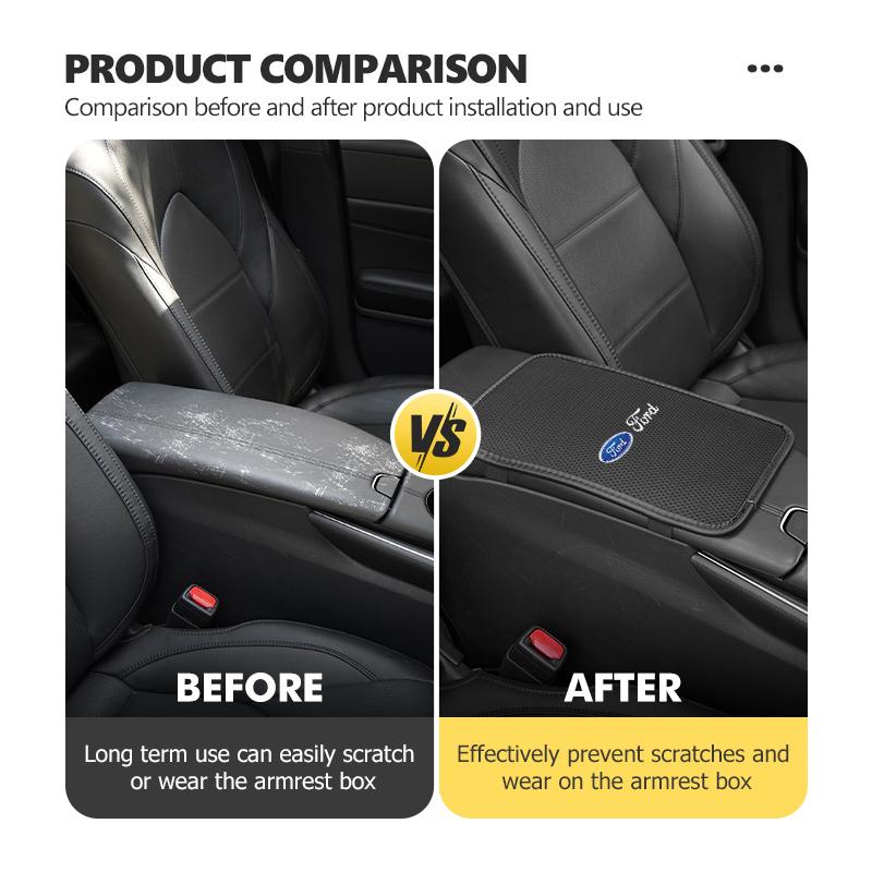 PPWE7 Car Center Console Covers Soft Armrest Mat Styling Accessories For Ford Escort KA Flex Everest KA Expedition Falcon Fusion