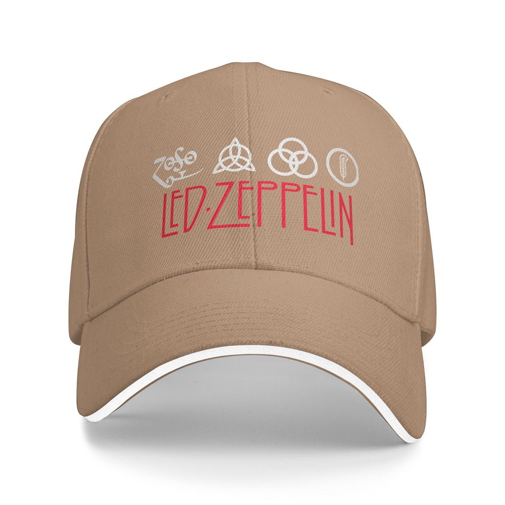 Led Zeppelin US-Tour 1975 Baseballkappe Damen Herren Print Trucker-Mütze Sommer Stilvoll Outdoor Sport Atmungsaktiv Baseballkappen