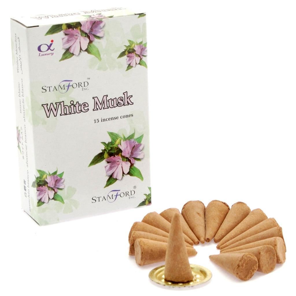 White Musk Incense Cones 15 Count