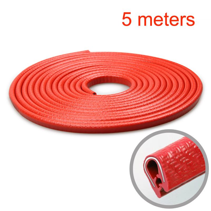 

SEAMETAL 5 метров, край двери автомобиля, защитная полоса от царапин, защитная полоса, наклейка на дверь автомобиля, протектор 5 Meters красный