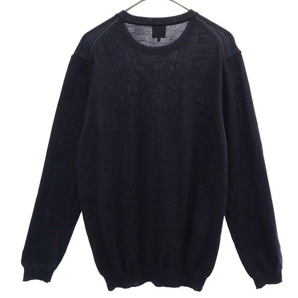 Pretty Green Wool Wappen Long Sleeve Sweater 3 Navy Knit Men's Used