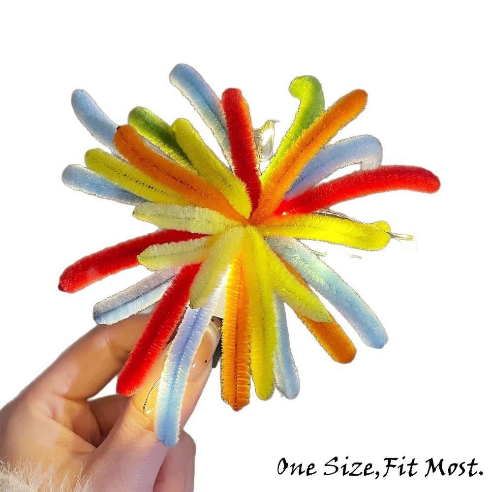Lighting Glow Color Firework Strip Hair Clip Handmade Hair Clip Creative Gift Hair Accessories