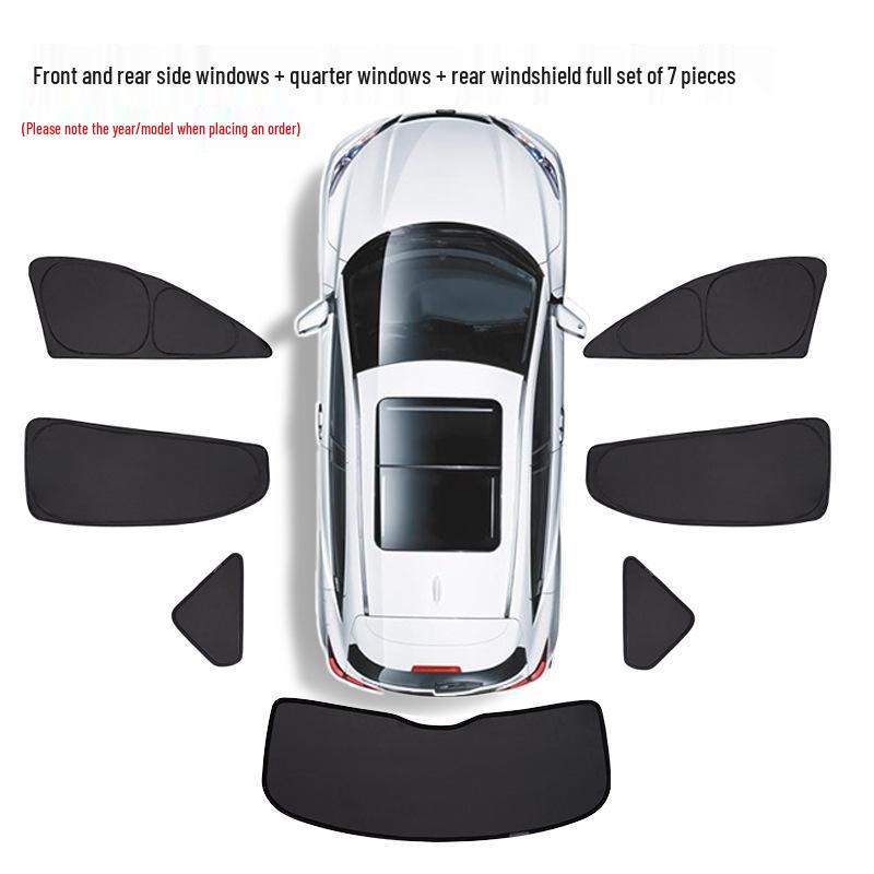 New Xiaopeng P7/P7i Sunshade: Opaque Curtain for Camping Privacy, Side Window Sun Protection, and Heat Insulation.