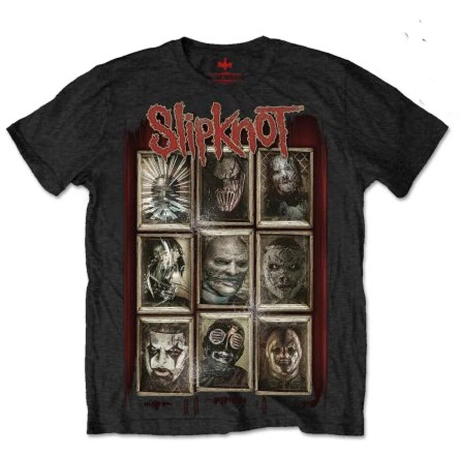 Slipknot-Новые маски с принтом на спине-Черная футболка XXXL