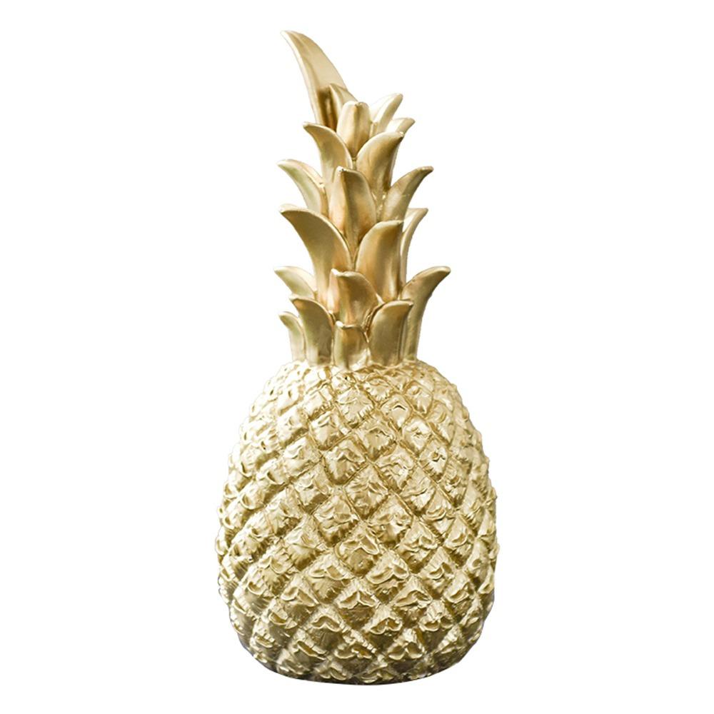 Resin Gold Pineapple Resin Ornament Pineapple Shaped Desktop Sculpture Bedroom Side Table Ornament