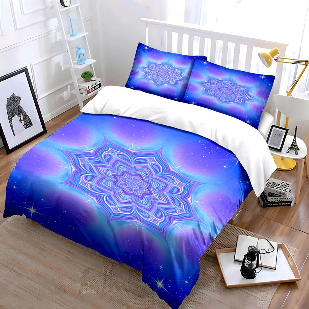 Mandala with Galaxy Stars. Bedding Sets Duvet Cover Sets Duvet Covers Pillowcases(1 * Duvet Cover 2 * Pillowcases Without Duvet Insert)