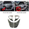 For Hyundai Elantra 2017- IONIQ Veloster Carbon Fiber Styling Car Interior Steering Wheel Trim Cover Button Switch Molding