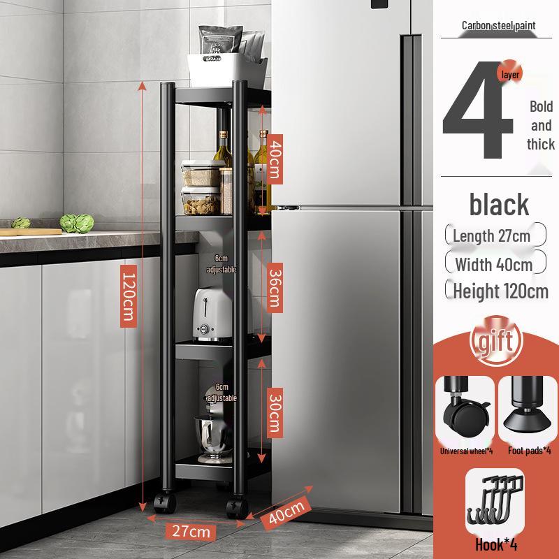 Многоярусная кухонная полка для хранения Напольный шкаф с подставкой для горшков и полкой для микроволновой печи 5290₽