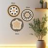 3/4/7pcs Bohemian Style Wall Basket Set Hanging Wall Basket Decoration Bohemian Style Wall Decoration Environmental Round Art