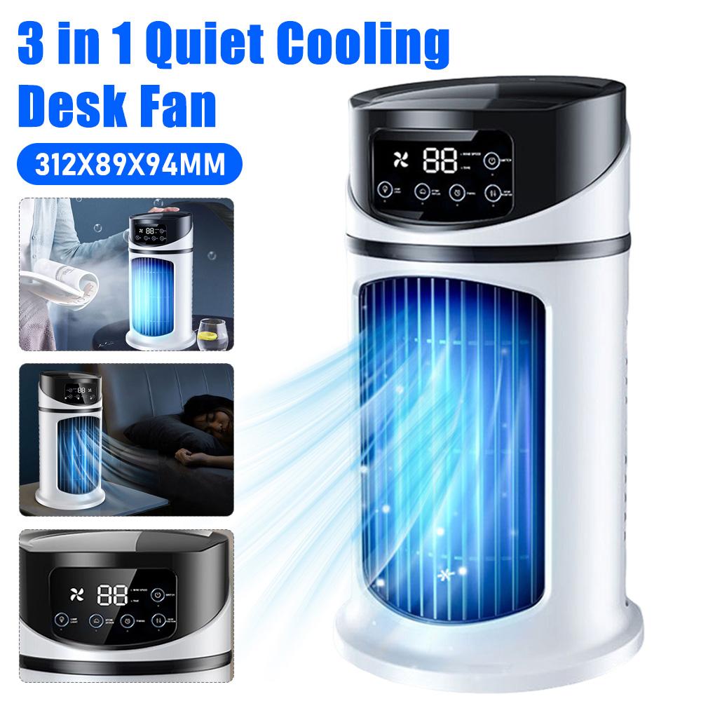 Portable Air Conditioner Fan 3 in 1 Quiet Cooling Cooler Desk Fan Humidifying Sprayer Timed Air Conditioner Fan For Home Office