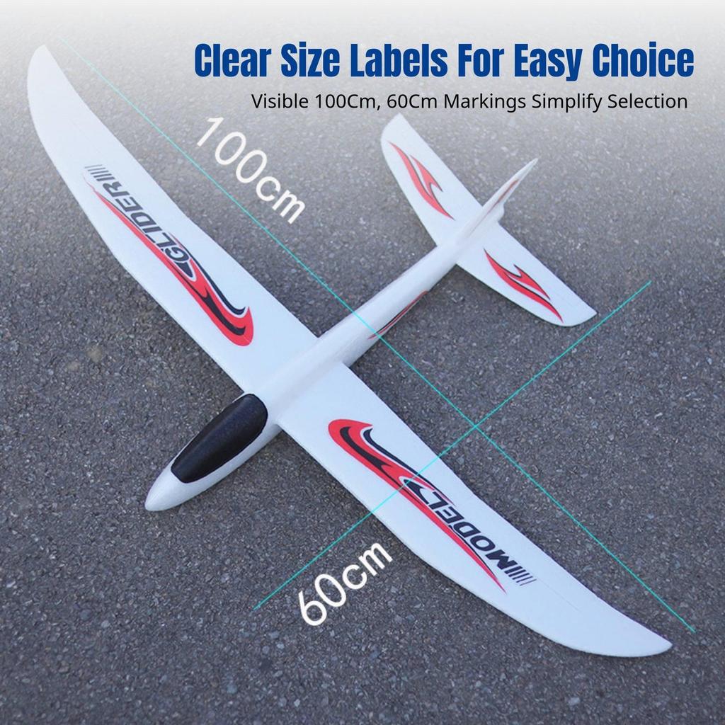HandThrown Glider Plane for Kids, Large Fixed Wing Assembly, Outdoor Toy