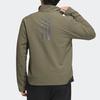adidas Logo Print Stand Collar Jacket Unisex Jacket Rock-Layer-Olive-Green HY4701