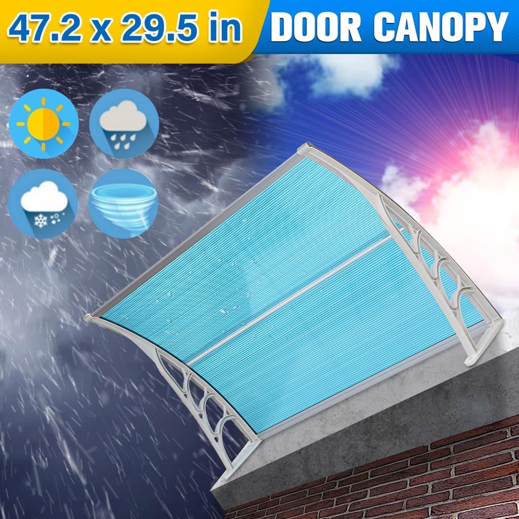 120x75cm Awning Door & Window Awning for Outdoor Entrance Patio Sunshade Durable Door Canopy