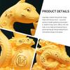 Wealth Ascending Snake Fortune Bag Figurine, Premium Sandblasted Metallic Sandy Finish, Oriental Feng Shui Art Style Decor, Prosperity