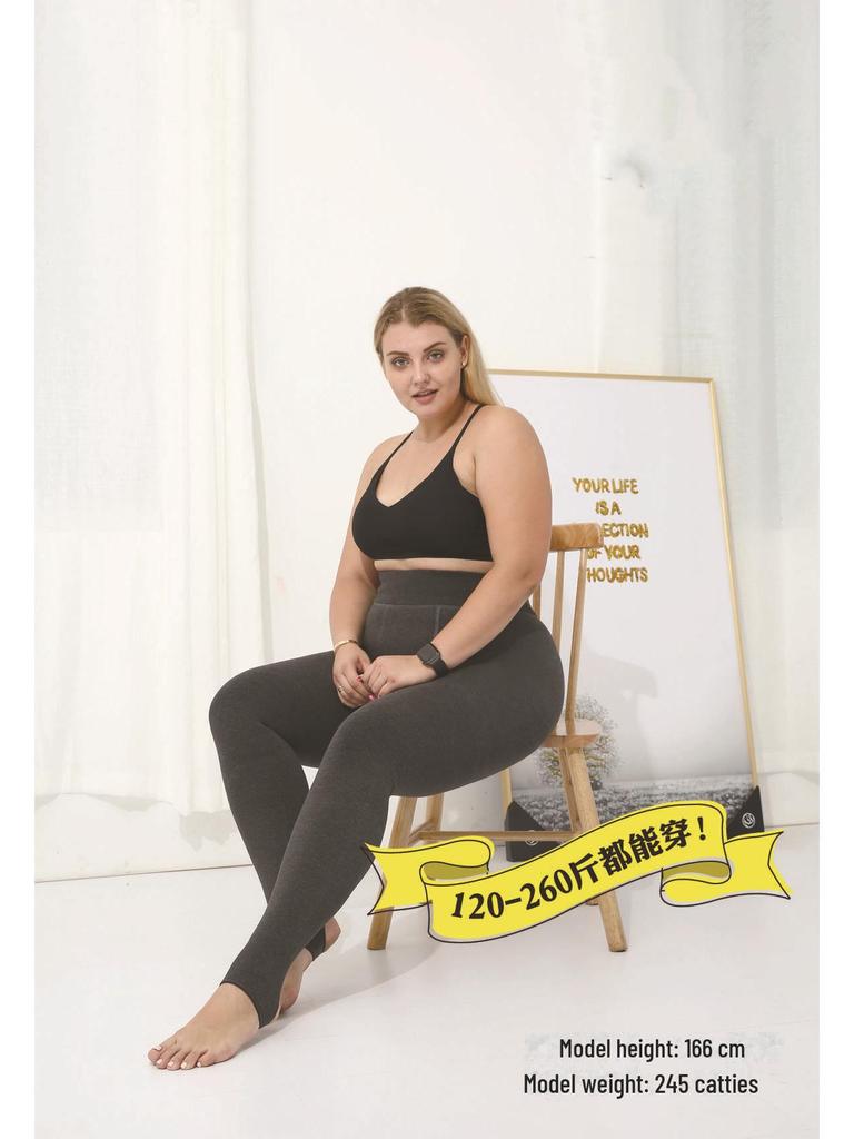 Women's Extra Thick Cotton Cashmere Winter Leggings - Plus Size, Warm One-Piece Pants for Northeast, European, and American Markets