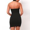 Women's Fashion Color Hollow Sexy Slim Hip Dress