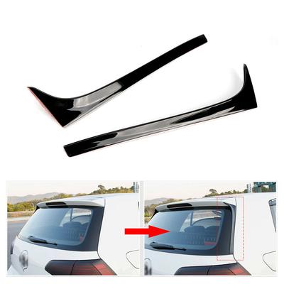 2pcs Rear Window Spoiler Side Wing Black For Golf  7.5 MK7 MK7.5 2014- 38.5 X 9.4 Cm High Quality ABS Plastic Car