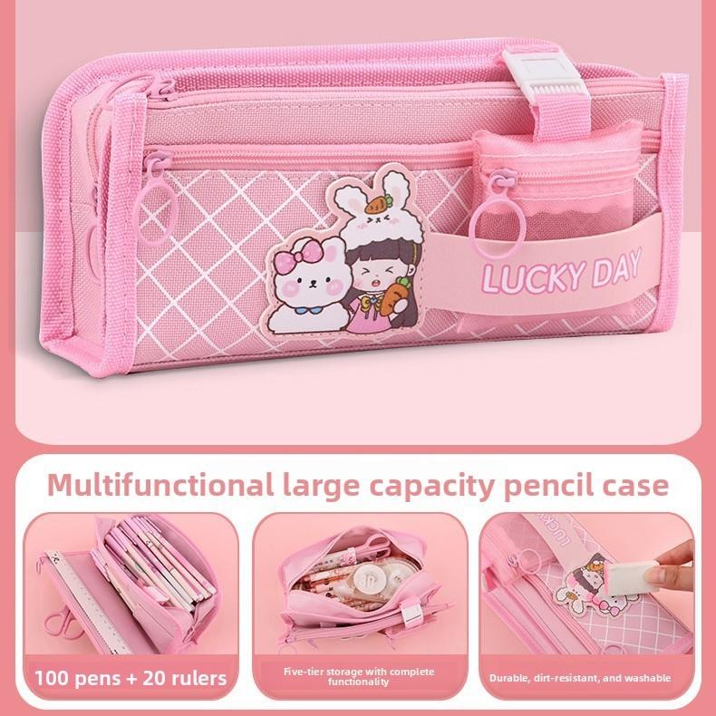 Style Cute Girls Pencil Case With Large Capacity For School And Office Use
