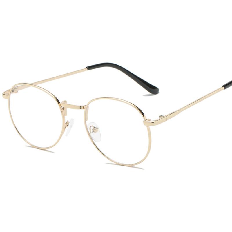 Retro Reading Glasses Men And Women Brand Designer Round Optical Eyewear Trend Metal Glasses +50 +75 +100 +150 +200 +300 To +600