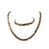 Necklace set with unique leopard print design, snake bone chain, niche bracelet, versatile and high-end jewelry
