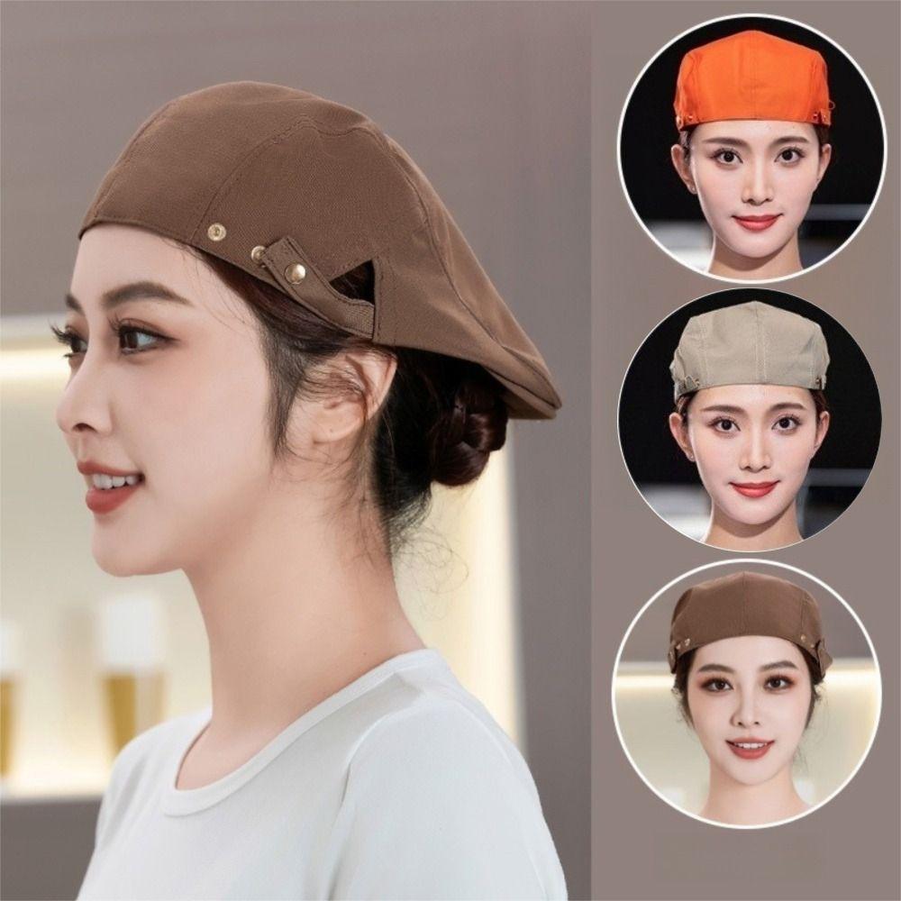 Comfortable Service Cap Oil-resistant Male Chef Hat Beret Hat  Restaurant BBQ Restaurant Kitchen