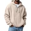 2026 Men's Fashion Waffle Hooded Sweatshirt: Spring/Autumn Trendy Long Sleeve Jacket
